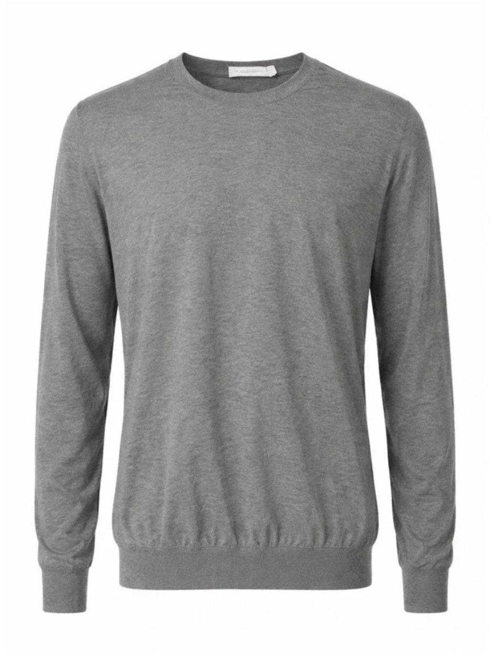 SUITSUPPLY Merino Wool Sweater Crew Neck Long Sleeve Knit Gray